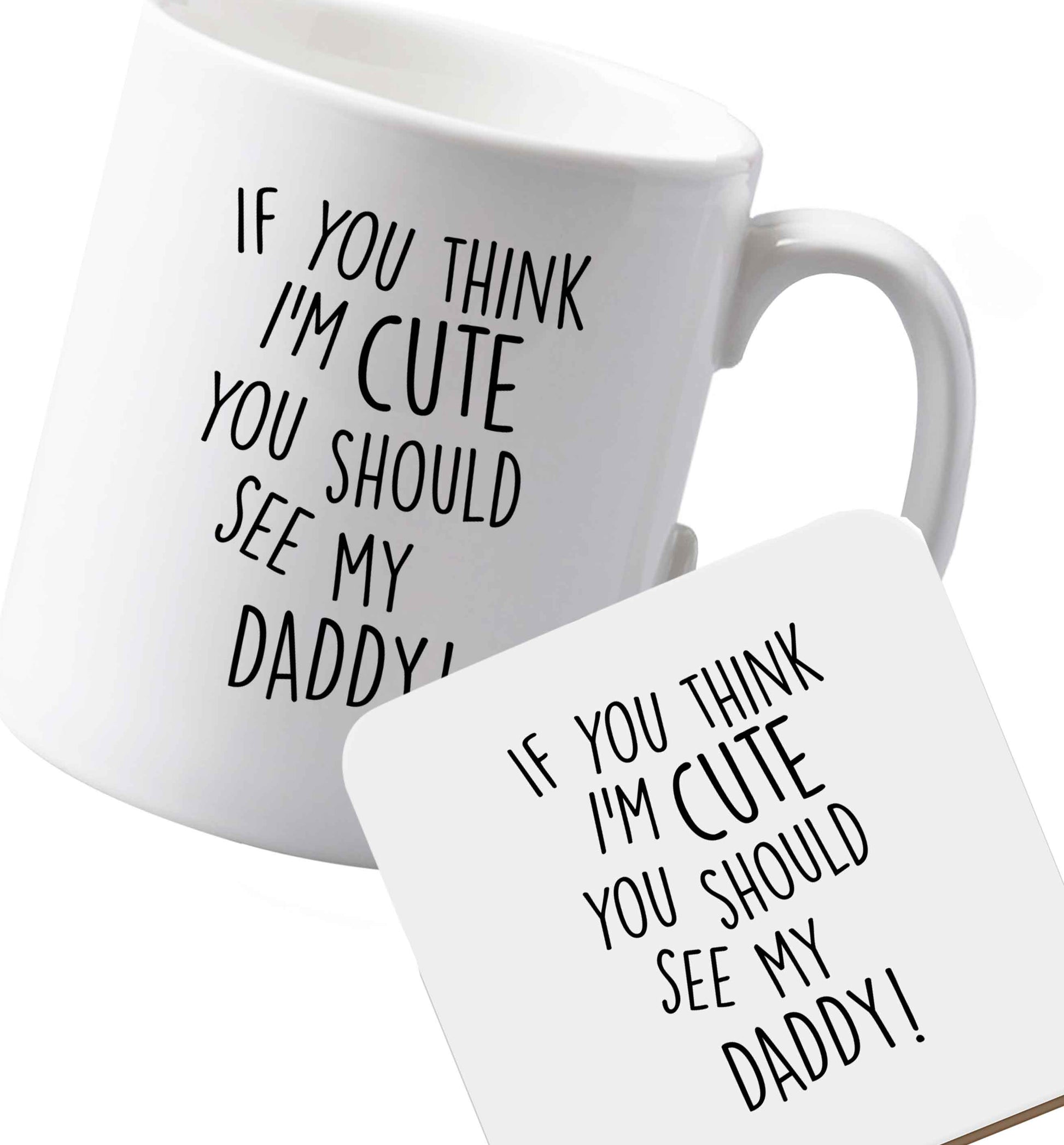 10 oz Ceramic mug and coaster Favourite Type Pan Pancake both sides