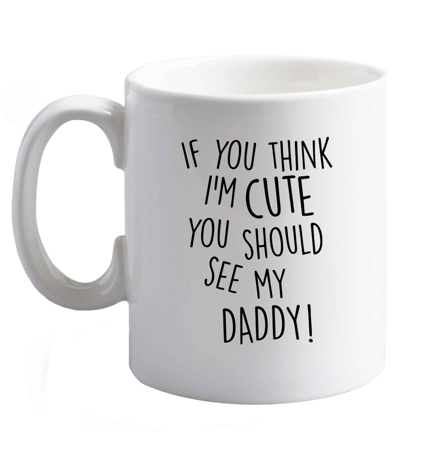 10 oz Favourite Type Pan Pancake ceramic mug right handed