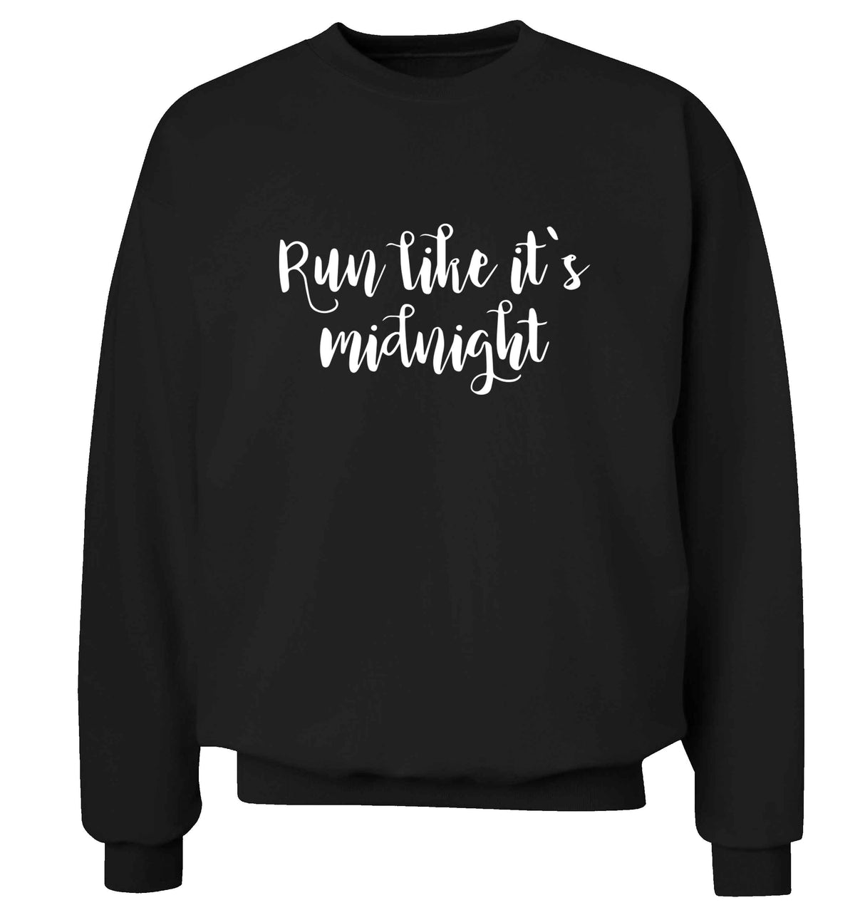 Run like it's midnight adult's unisex black sweater 2XL