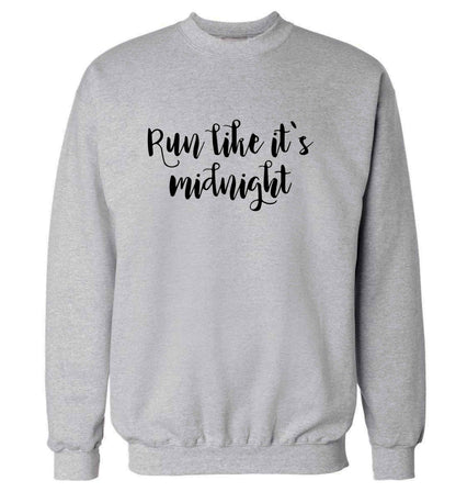 Run like it's midnight adult's unisex grey sweater 2XL