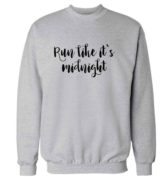 Run like it's midnight adult's unisex grey sweater 2XL