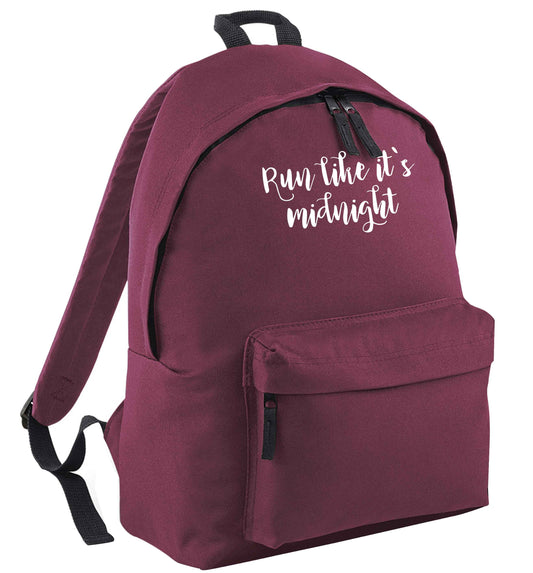 Run like it's midnight black adults backpack