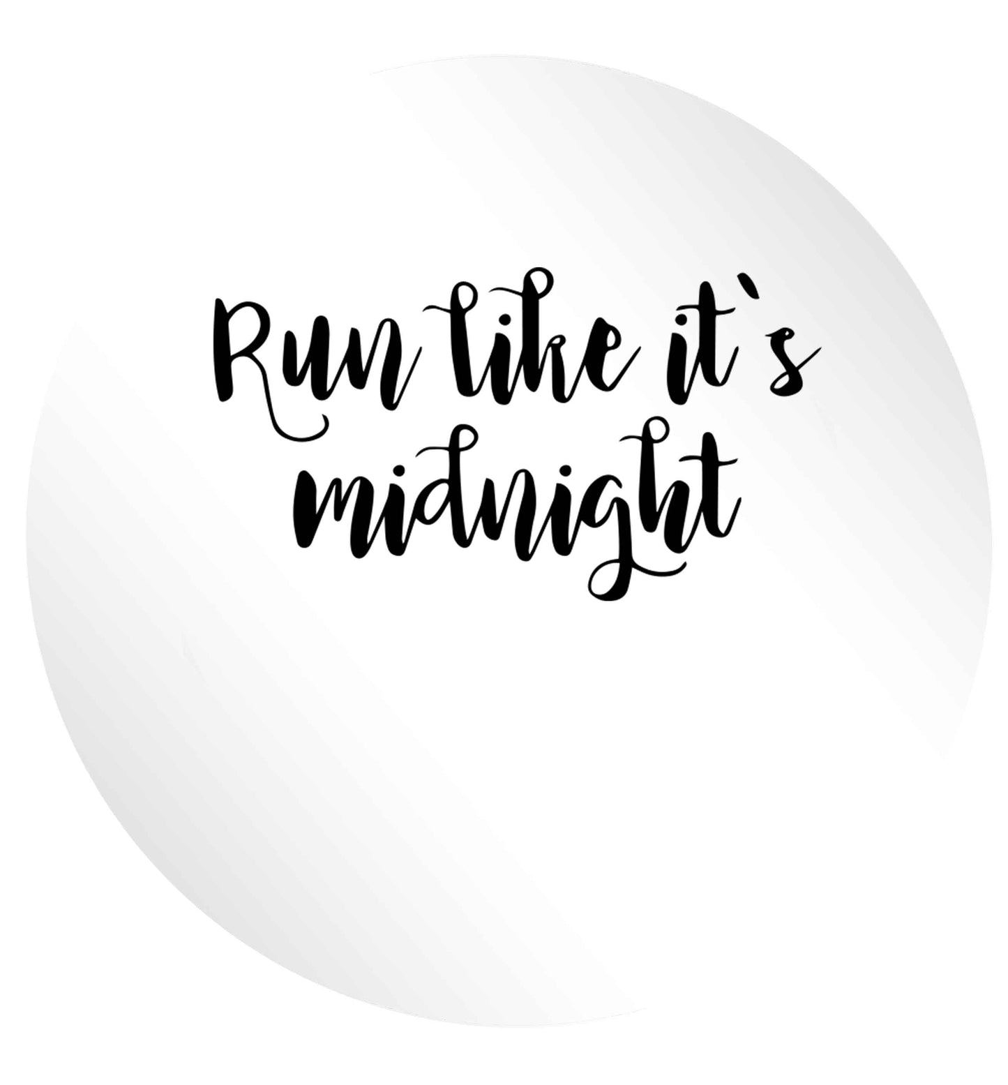 Run like it's midnight 24 @ 45mm matt circle stickers