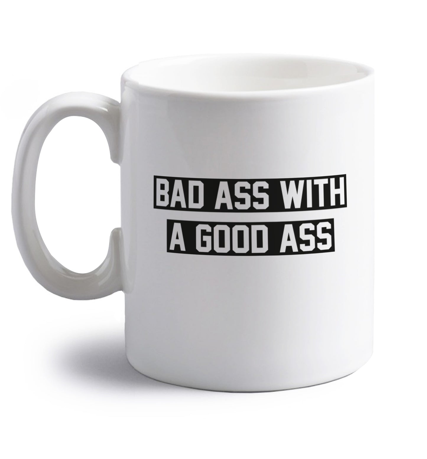 right handed white ceramic mug 