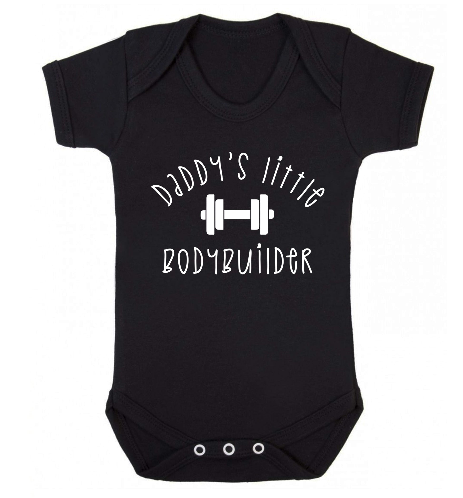 Daddy's little bodybuilder Baby Vest black 18-24 months