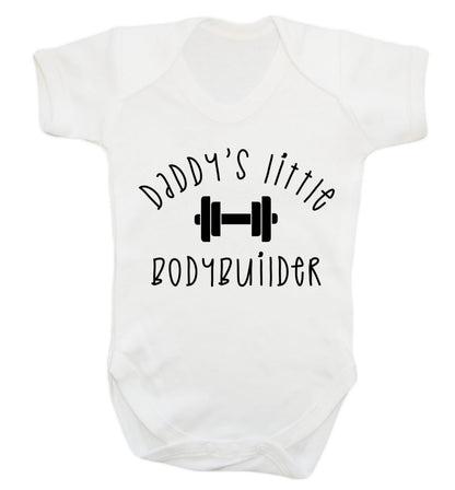 Daddy's little bodybuilder Baby Vest white 18-24 months