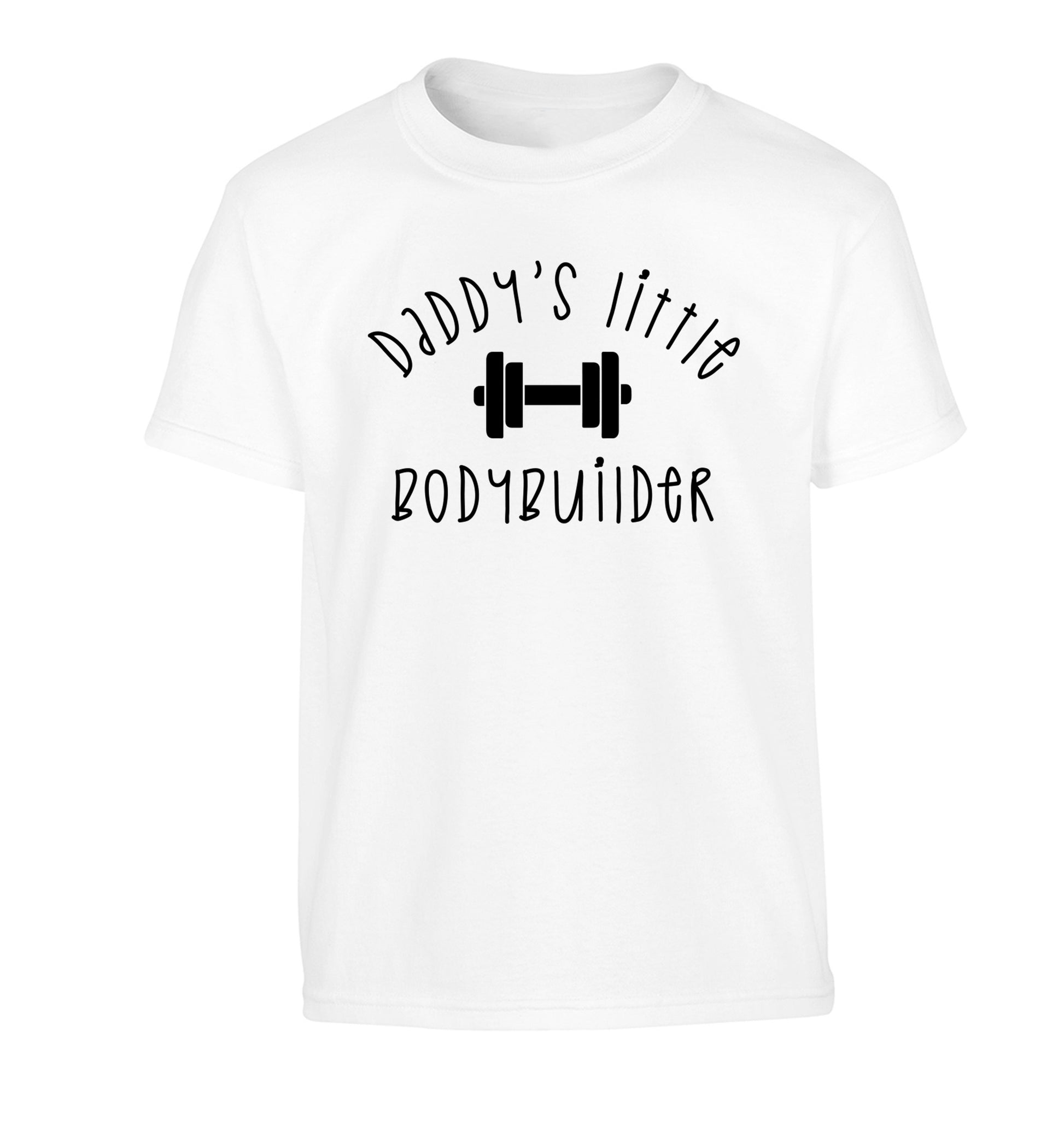 Daddy's little bodybuilder Children's white Tshirt 12-14 Years