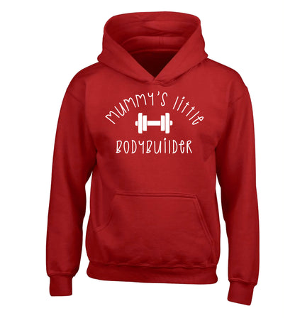 Mummy's little bodybuilder children's red hoodie 12-14 Years