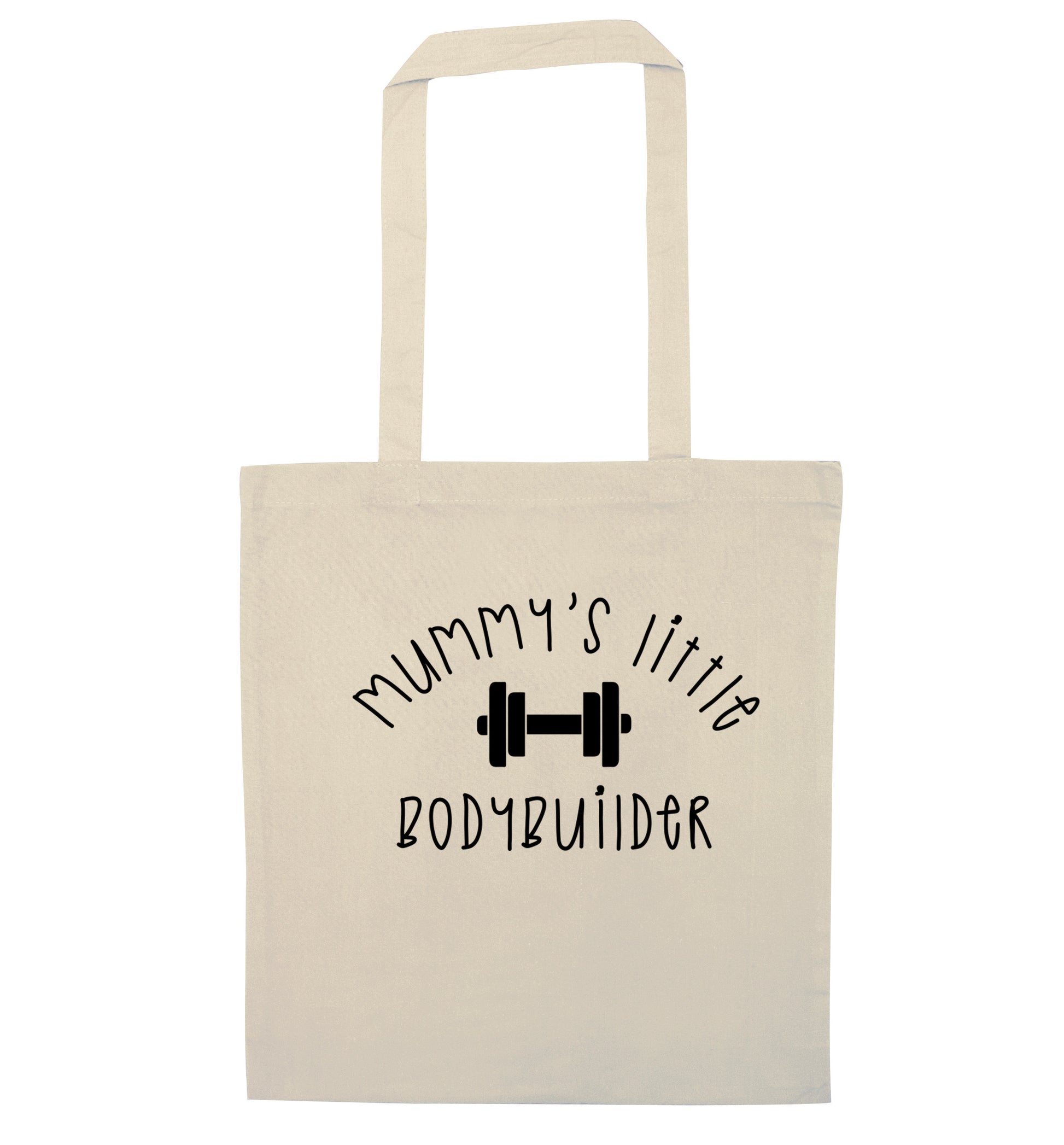Mummy's little bodybuilder natural tote bag