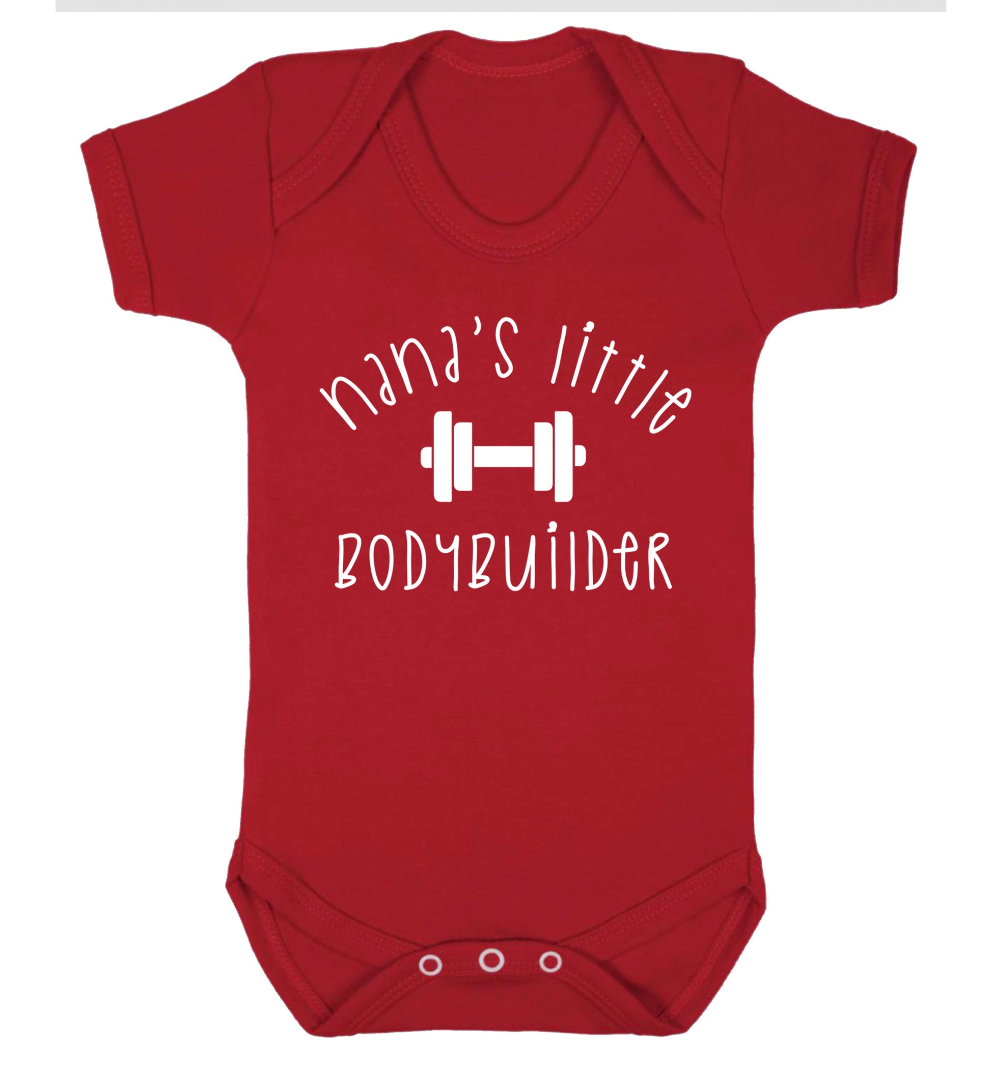 Nana's little bodybuilder Baby Vest red 18-24 months
