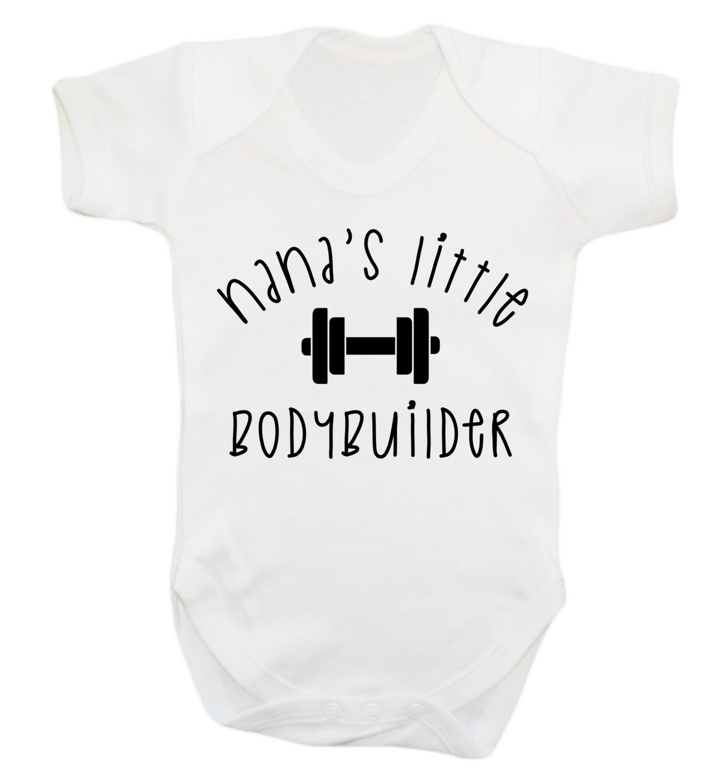 Nana's little bodybuilder Baby Vest white 18-24 months