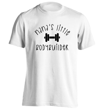 Nana's little bodybuilder adults unisex white Tshirt 2XL