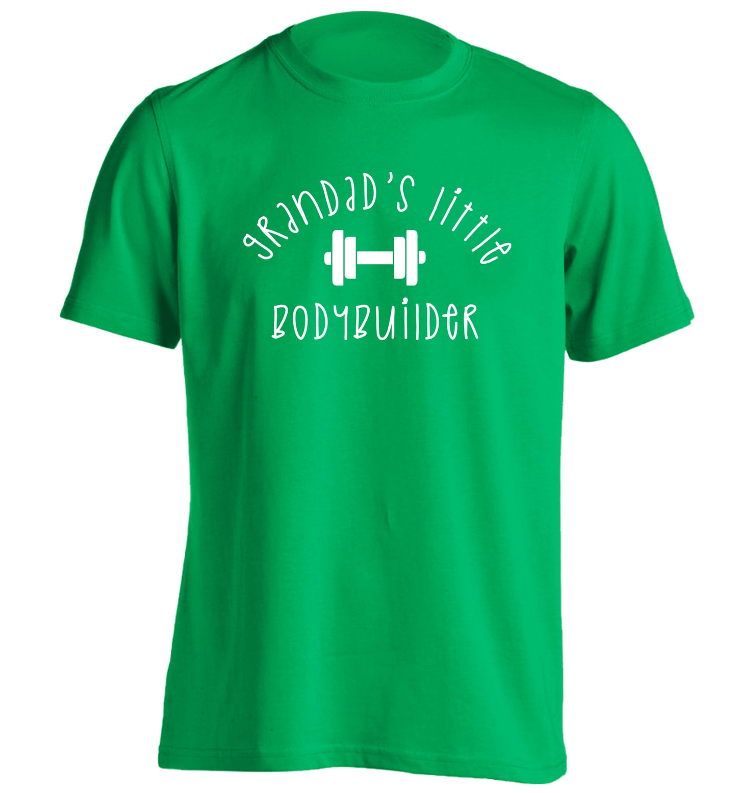 Grandad's little bodybuilder adults unisex green Tshirt 2XL