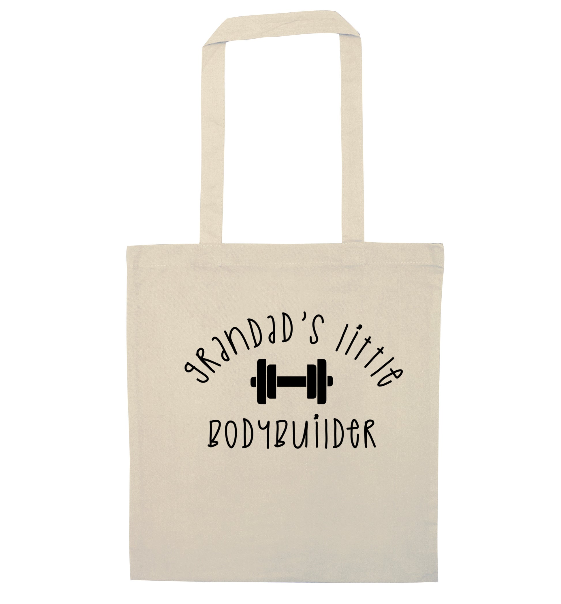 Grandad's little bodybuilder natural tote bag