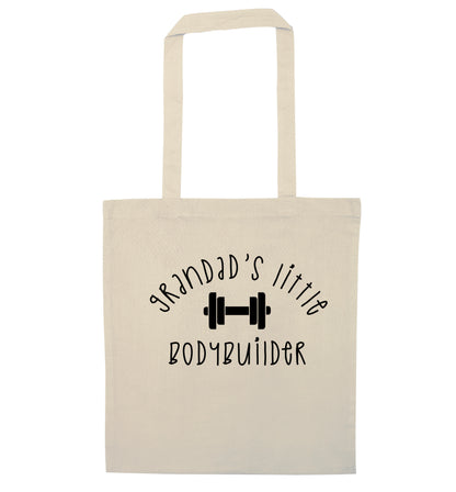 Grandad's little bodybuilder natural tote bag