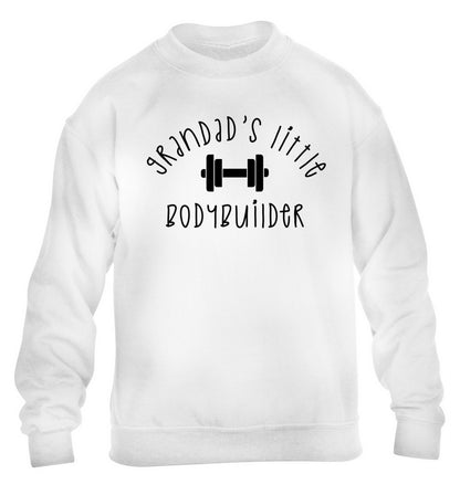Grandad's little bodybuilder children's white sweater 12-14 Years