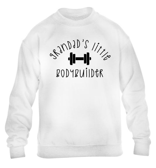 Grandad's little bodybuilder children's white sweater 12-14 Years