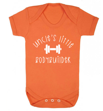 Uncle's little bodybuilder Baby Vest orange 18-24 months