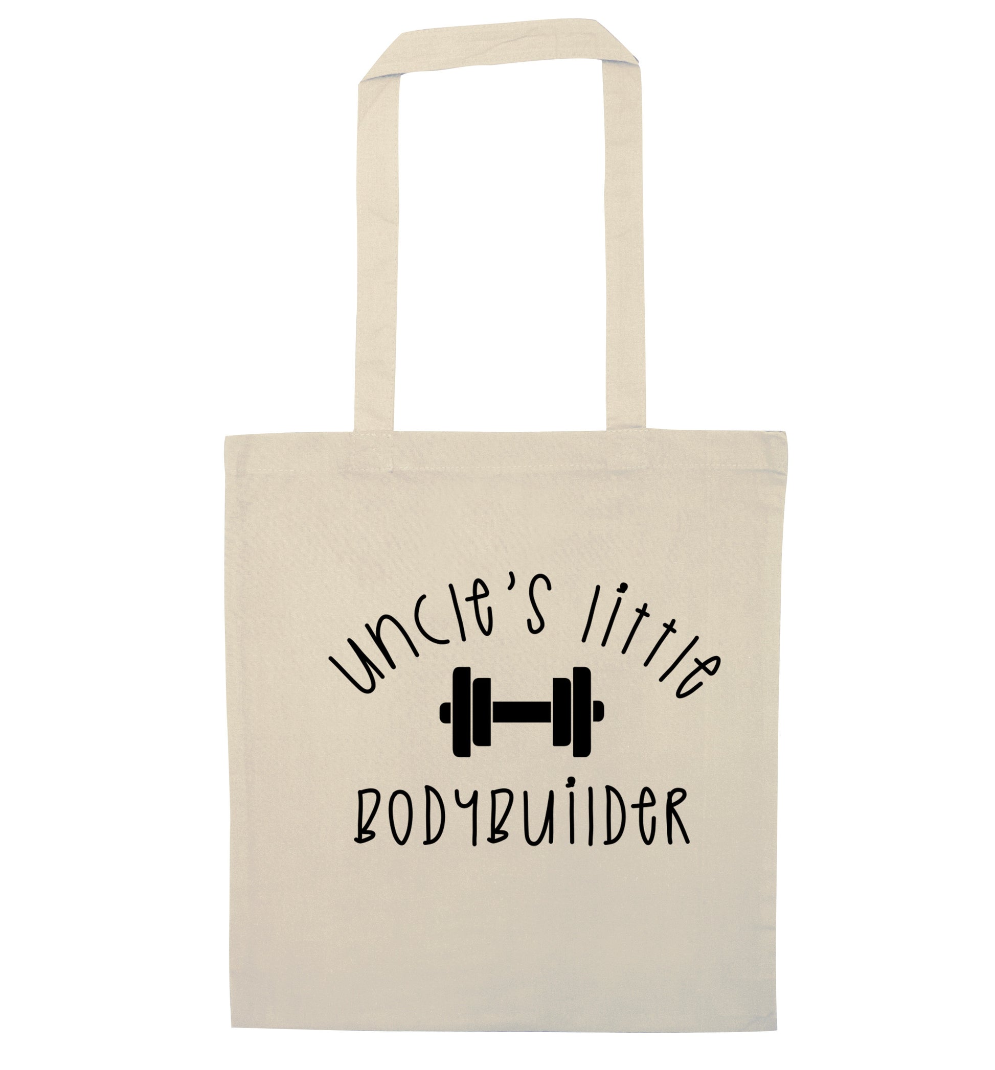 Uncle's little bodybuilder natural tote bag