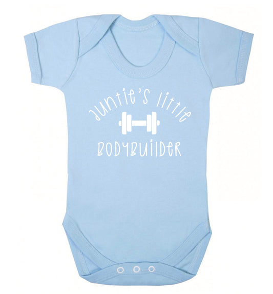 Auntie's little bodybuilder Baby Vest pale blue 18-24 months