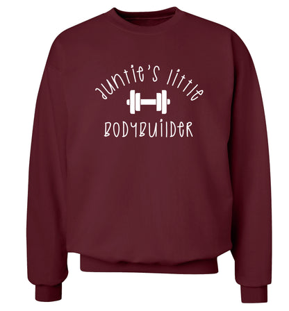Auntie's little bodybuilder Adult's unisex maroon Sweater 2XL