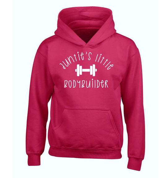 Auntie's little bodybuilder children's pink hoodie 12-14 Years