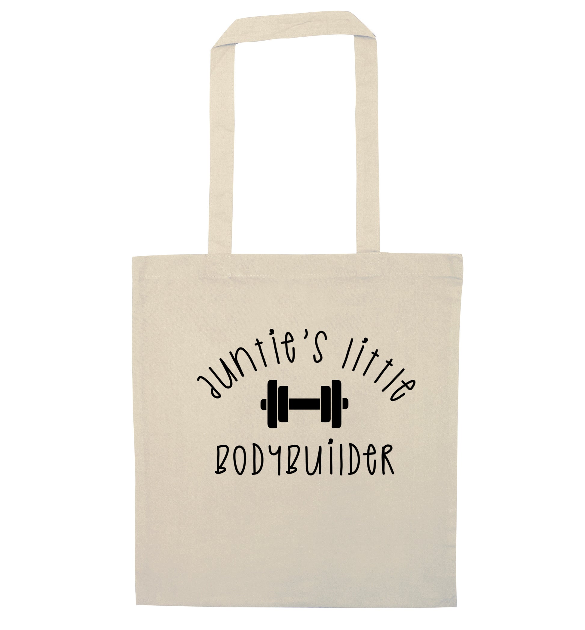 Auntie's little bodybuilder natural tote bag