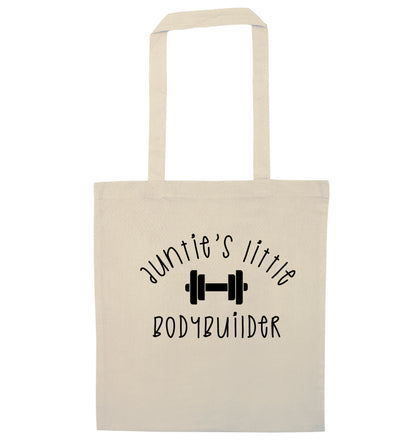 Auntie's little bodybuilder natural tote bag