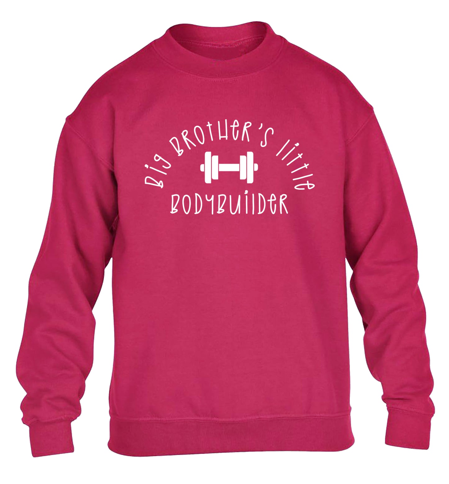 Big brother's little bodybuilder children's pink sweater 12-14 Years