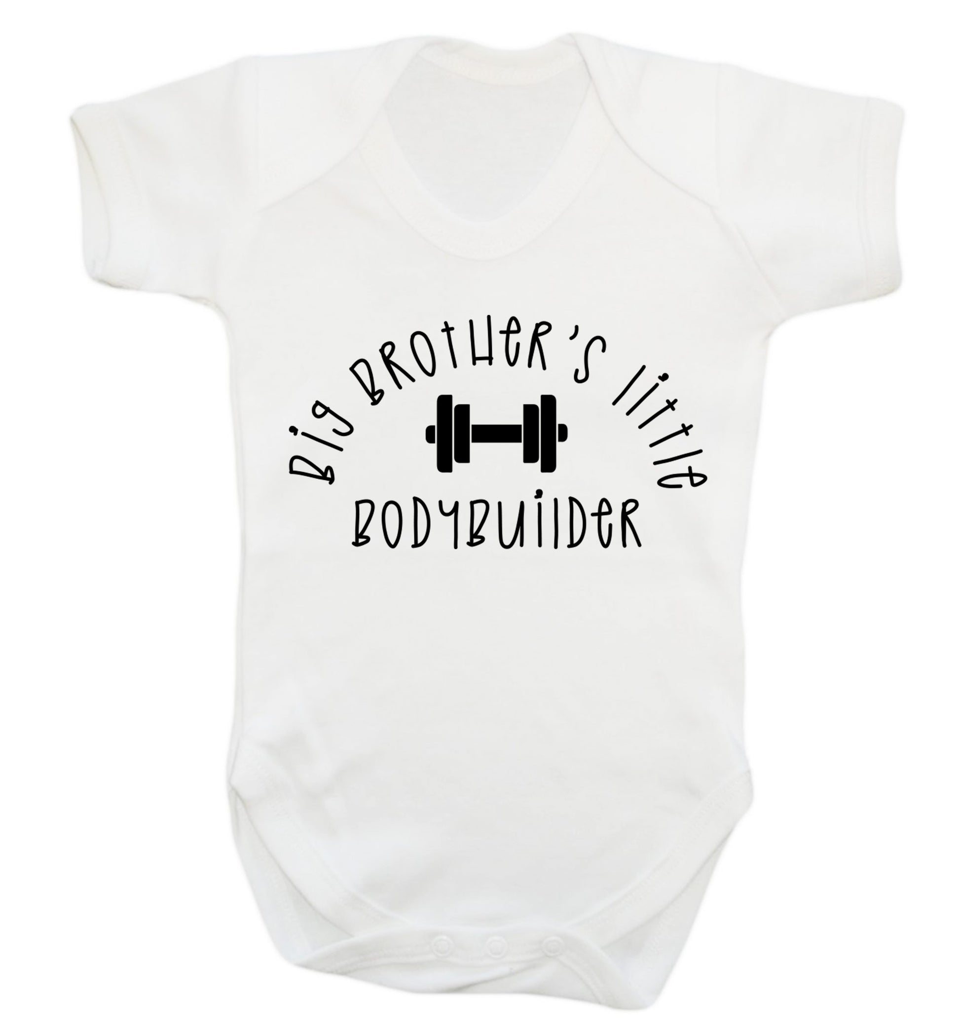 Big brother's little bodybuilder Baby Vest white 18-24 months