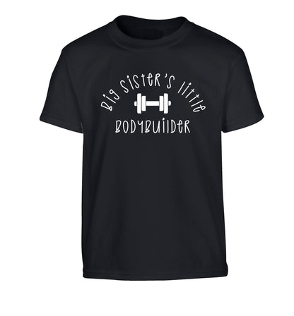 Big sister's little bodybuilder Children's black Tshirt 12-14 Years