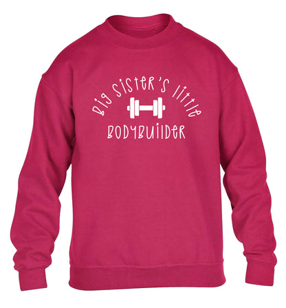 Big sister's little bodybuilder children's pink sweater 12-14 Years