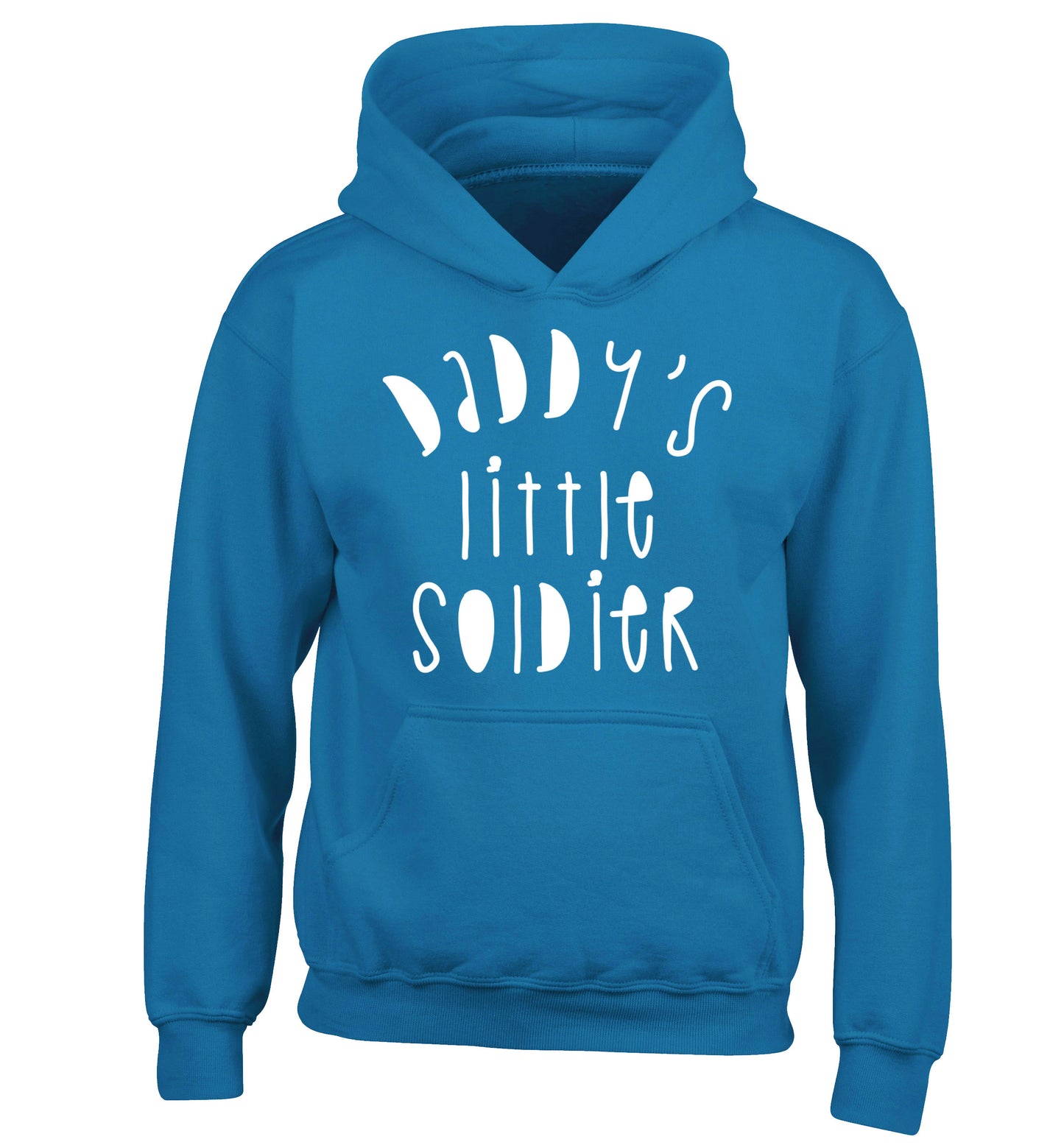 Daddy's little soldier children's blue hoodie 12-14 Years