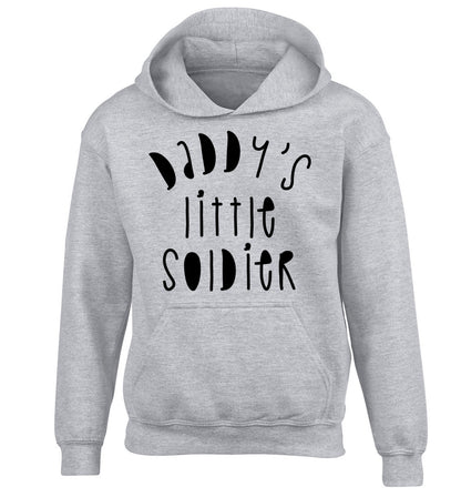 Daddy's little soldier children's grey hoodie 12-14 Years