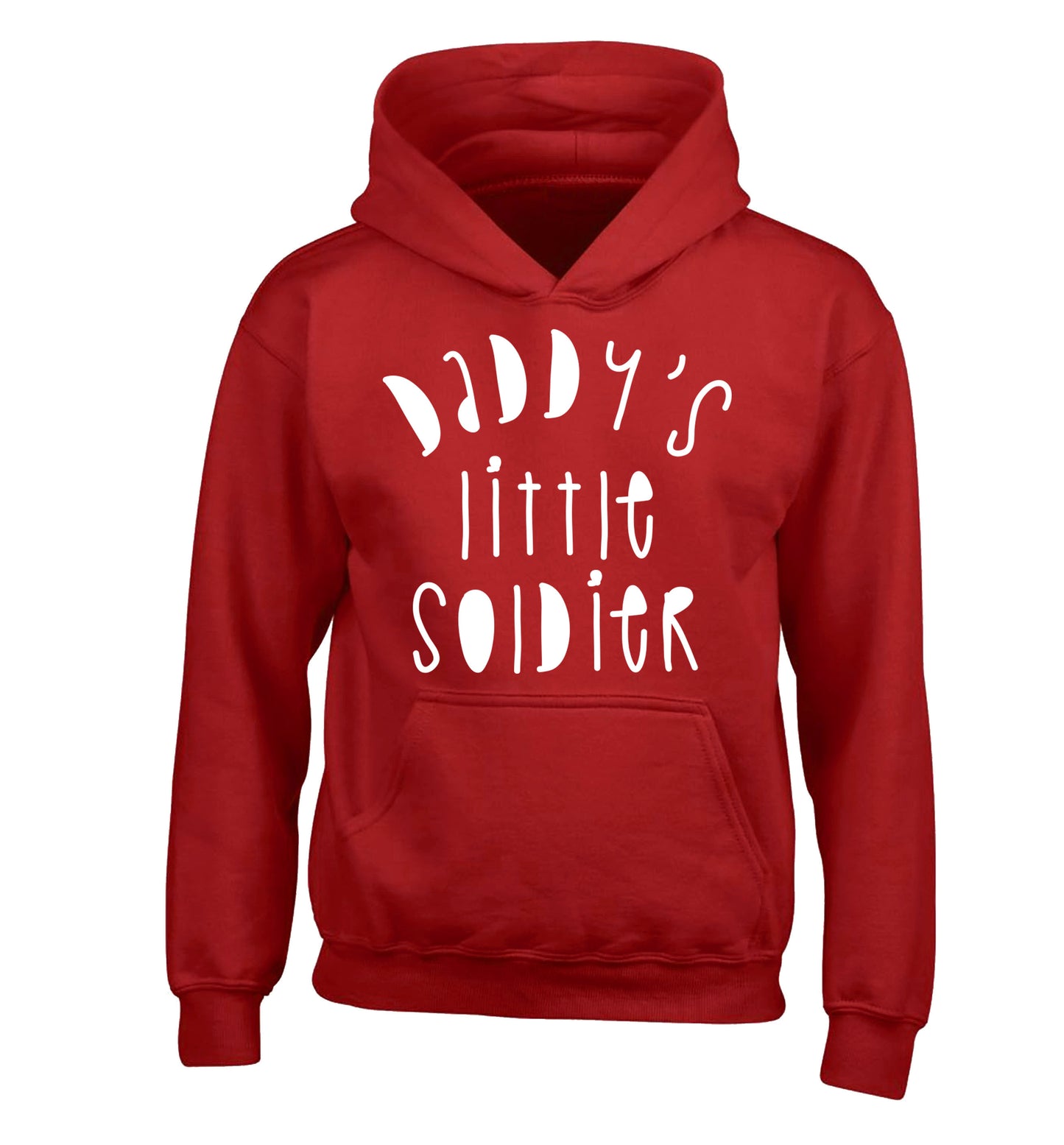Daddy's little soldier children's red hoodie 12-14 Years