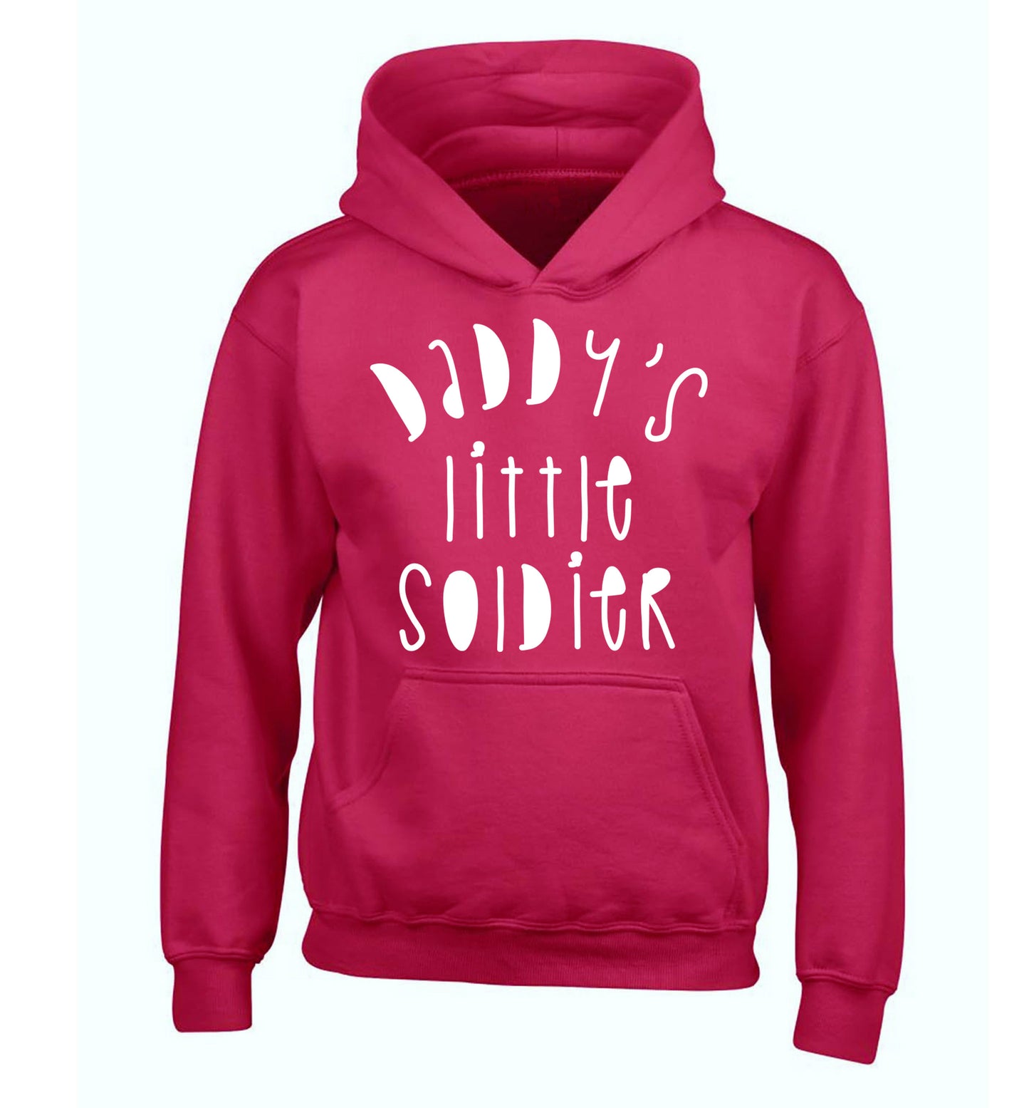 Daddy's little soldier children's pink hoodie 12-14 Years