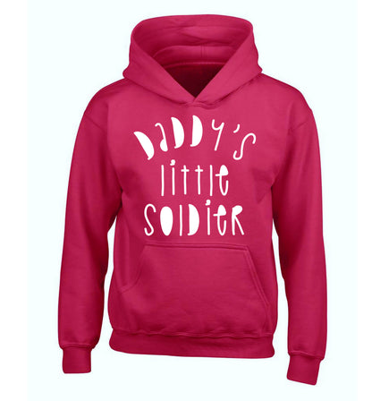 Daddy's little soldier children's pink hoodie 12-14 Years