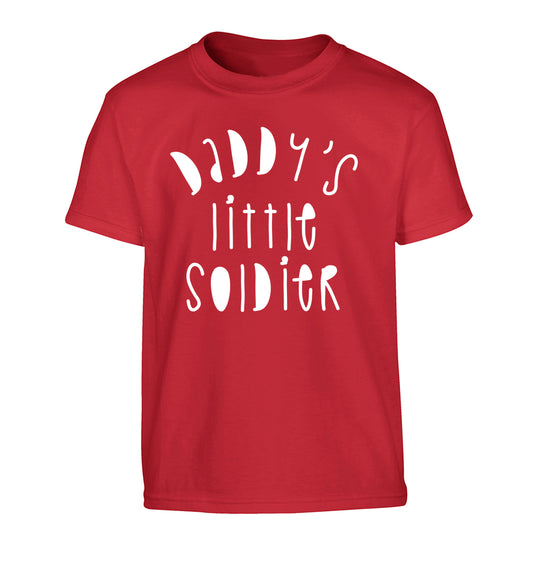 Daddy's little soldier Children's red Tshirt 12-14 Years