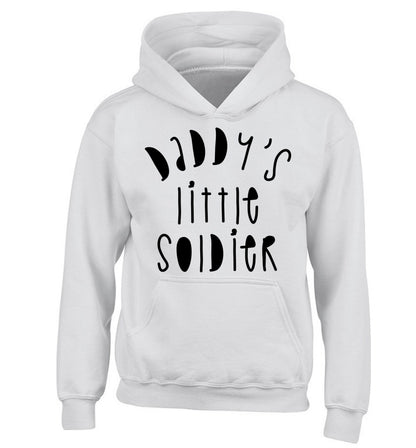 Daddy's little soldier children's white hoodie 12-14 Years