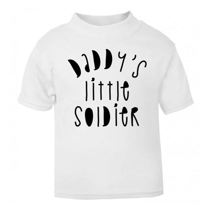 Daddy's little soldier white Baby Toddler Tshirt 2 Years