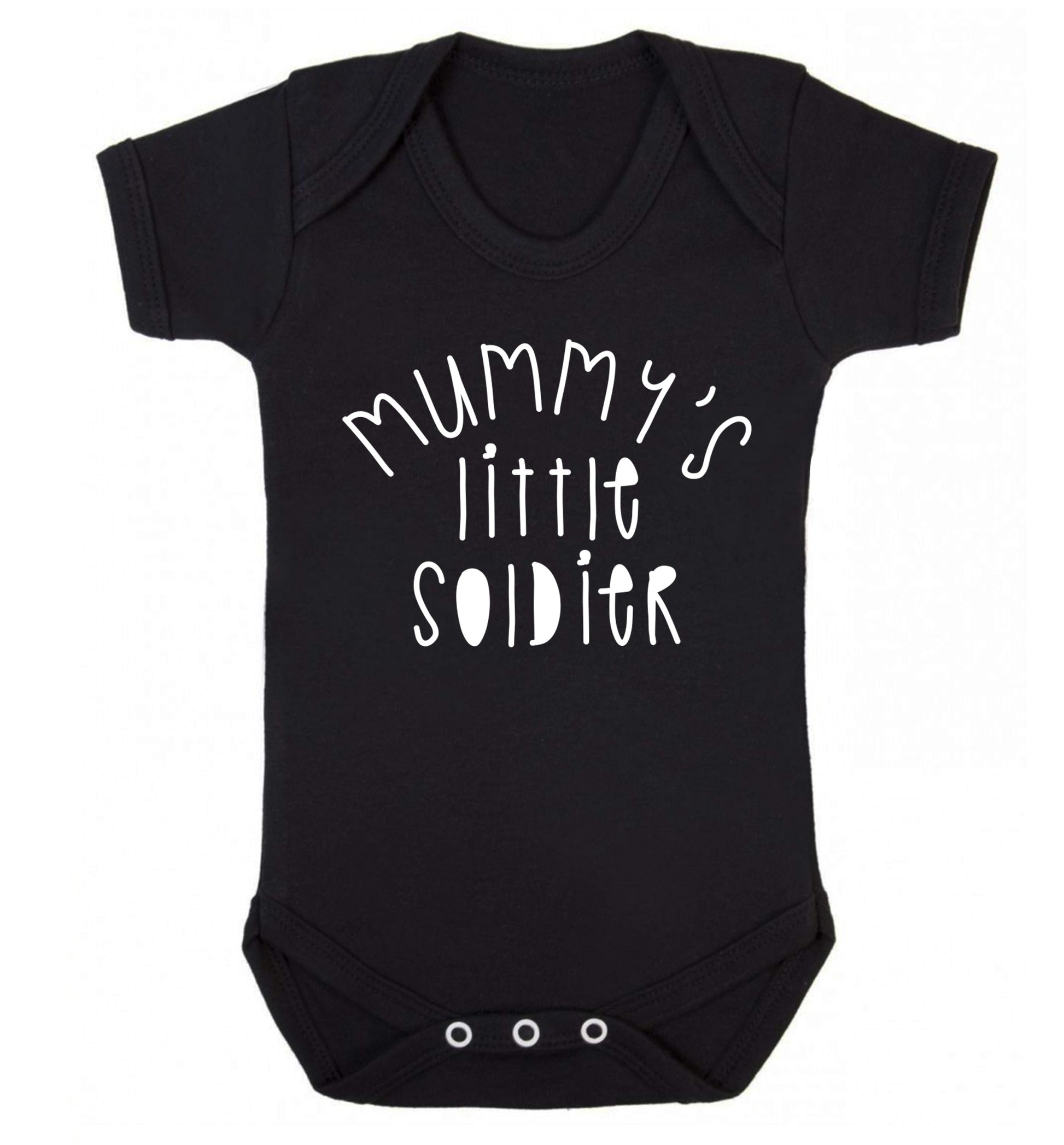 Mummy's little soldier Baby Vest black 18-24 months