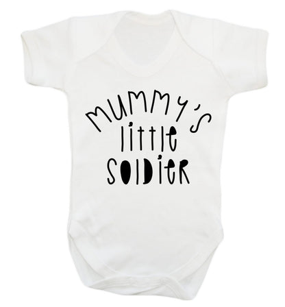 Mummy's little soldier Baby Vest white 18-24 months
