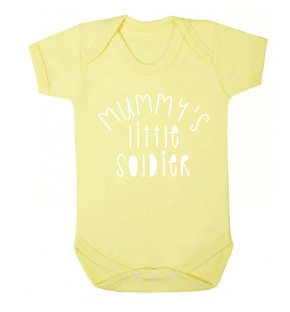 Mummy's little soldier Baby Vest pale yellow 18-24 months