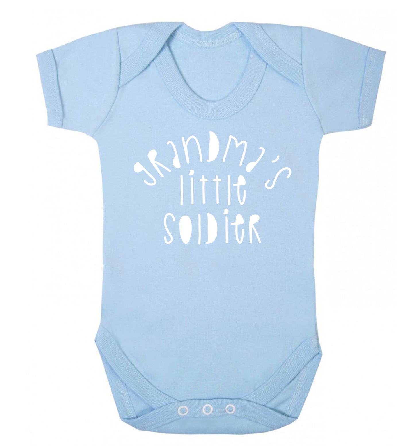Grandma's little soldier Baby Vest pale blue 18-24 months