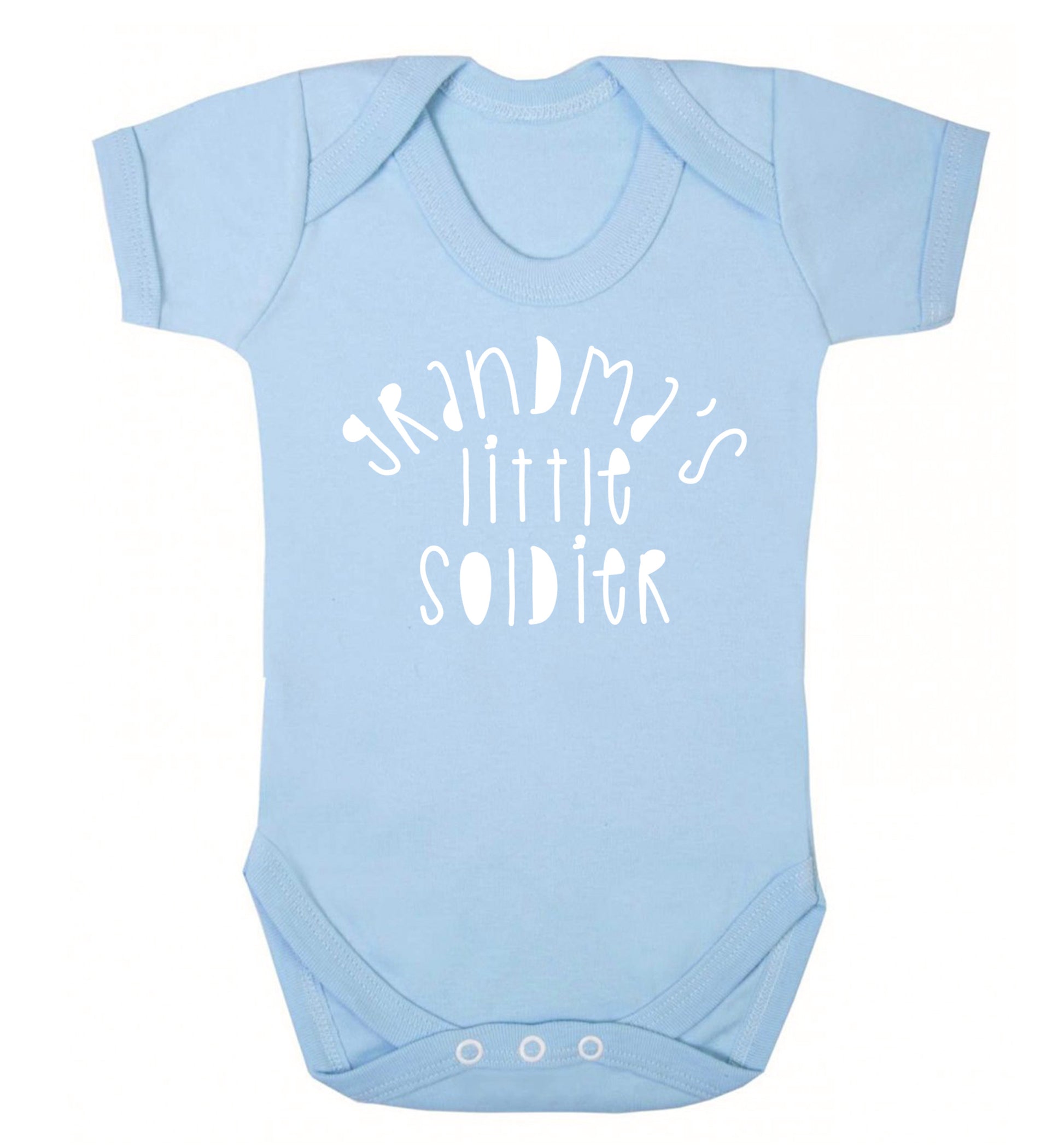 Grandma's little soldier Baby Vest pale blue 18-24 months