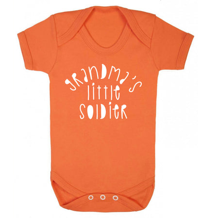 Grandma's little soldier Baby Vest orange 18-24 months