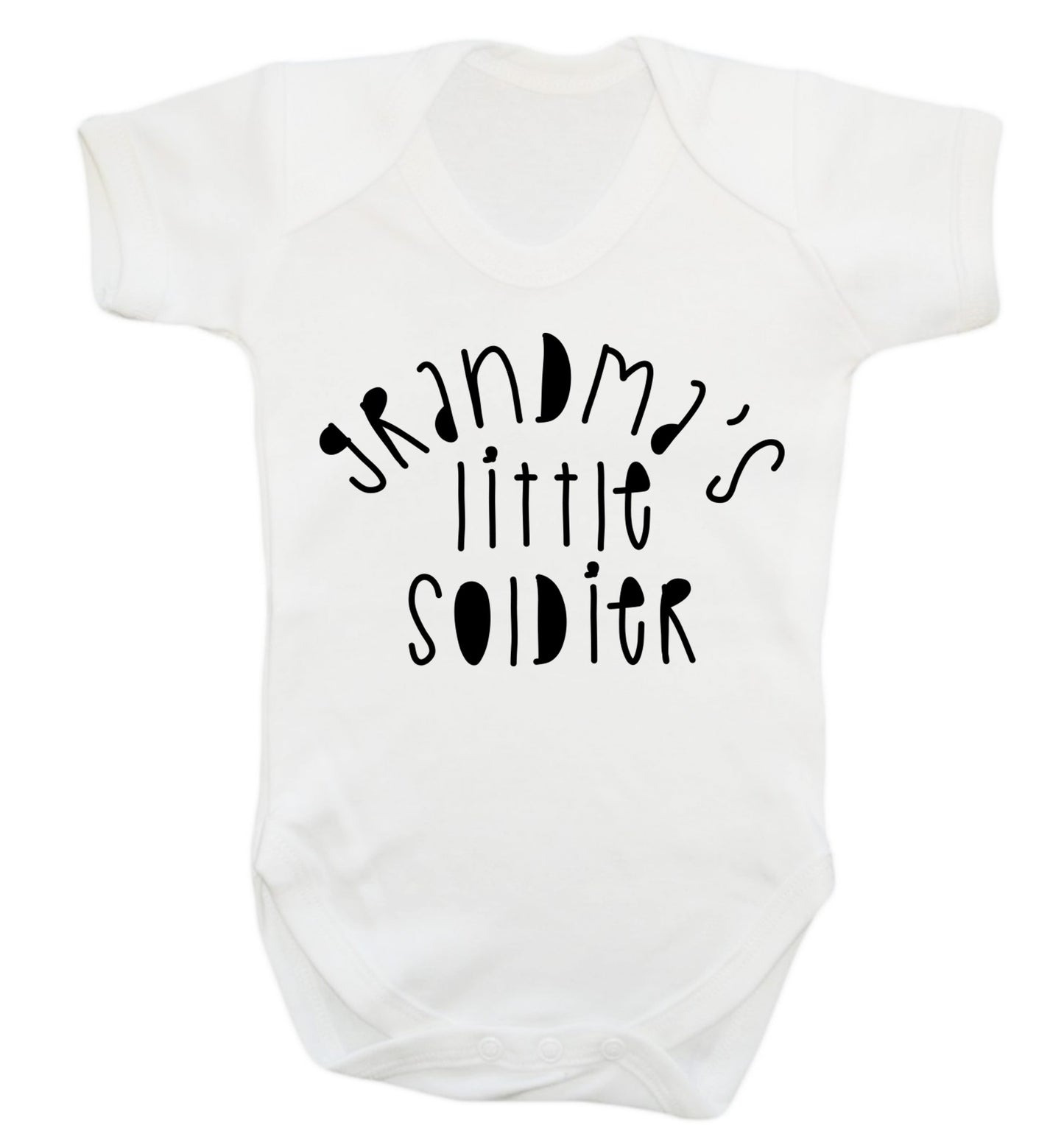 Grandma's little soldier Baby Vest white 18-24 months