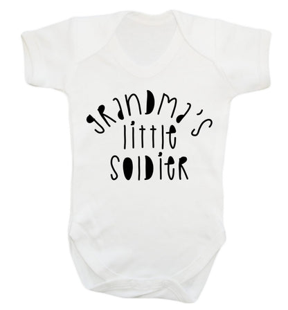 Grandma's little soldier Baby Vest white 18-24 months