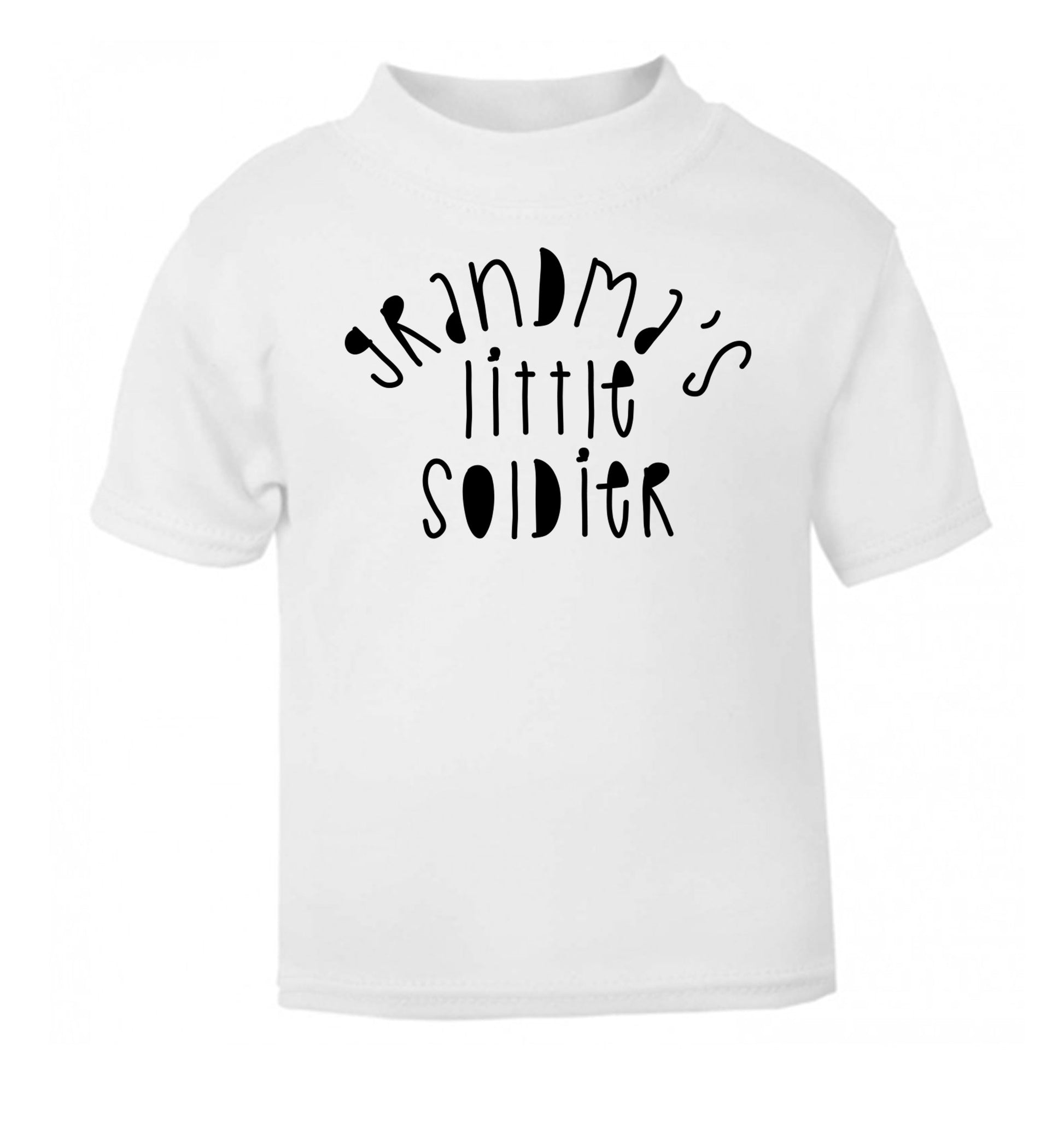 Grandma's little soldier white Baby Toddler Tshirt 2 Years