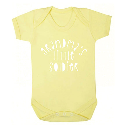 Grandma's little soldier Baby Vest pale yellow 18-24 months